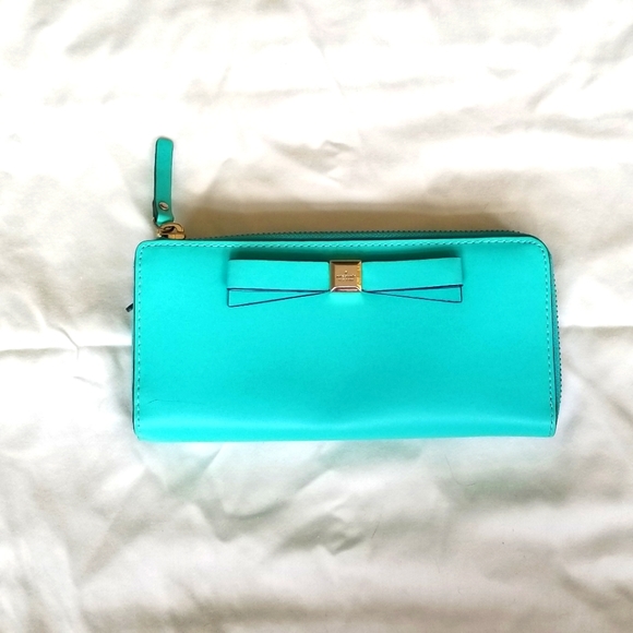 kate spade Handbags - Kate Spade Teal Leather Wallet